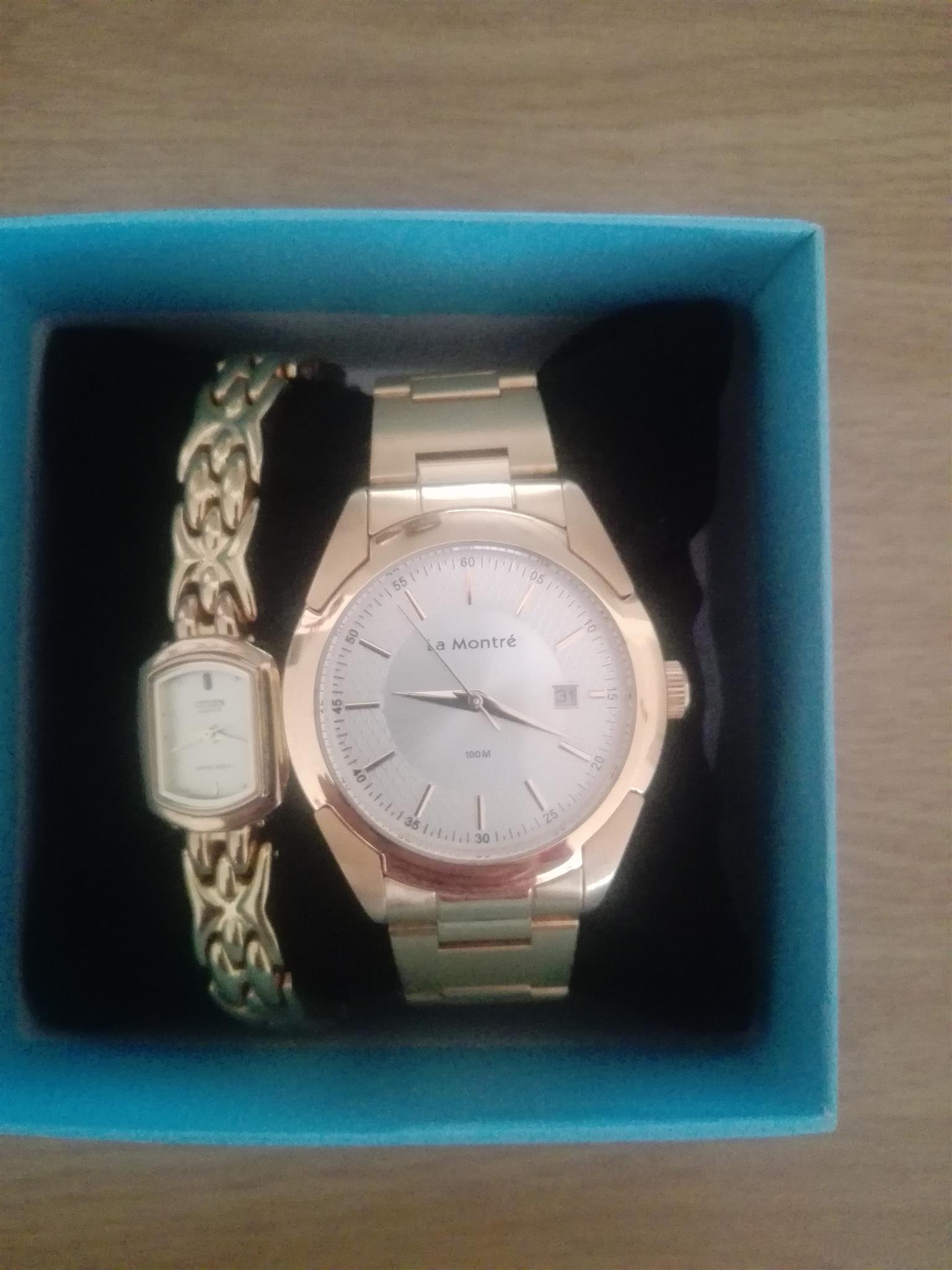 Ladies and Gents Gold watches