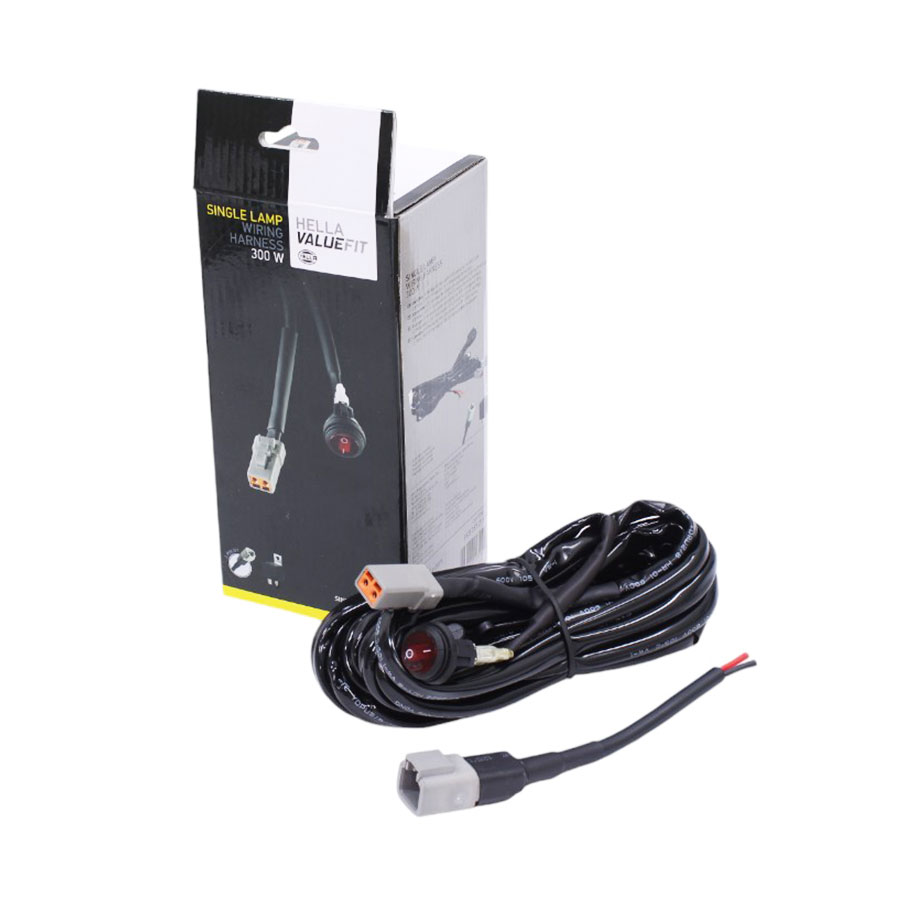 Hella KB1001 LED Light Bar Wiring Harness with Switch