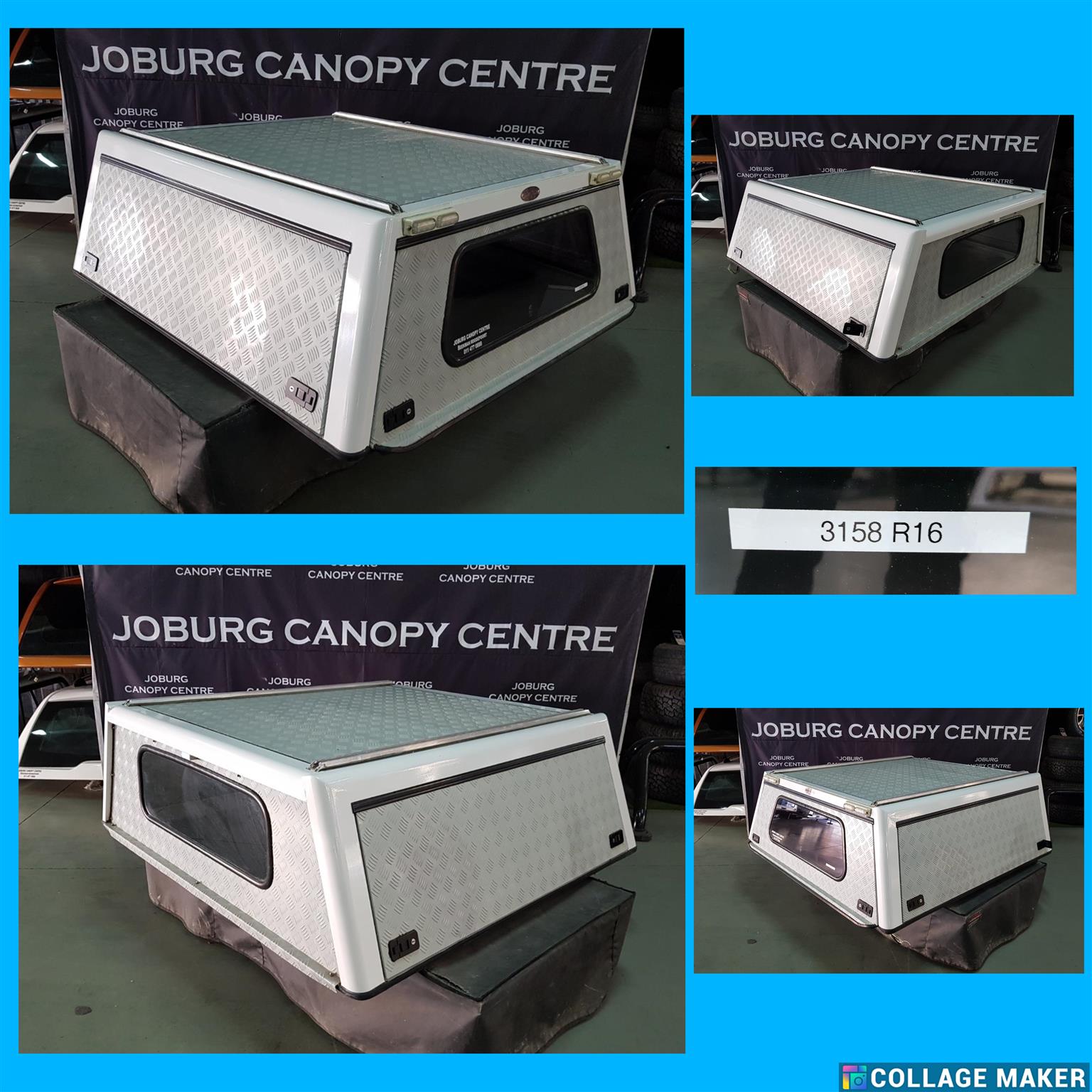 [3158] FORD RANGER 2016-2022 DOUBLE CAB WHITE / GREY BUSHTECH CANOPY ...
