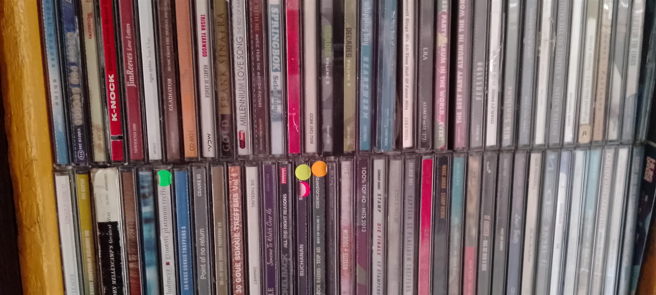 I have 40,000+ cds for sale,pop,rock,jazz,country,afrikaans,classics and more.