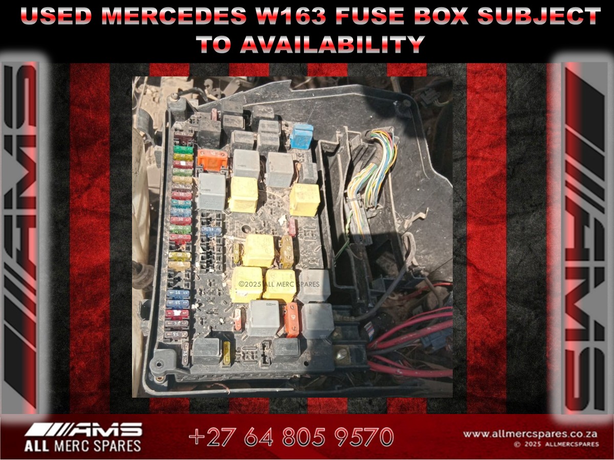 USED MERCEDES W163 FUSE BOX AVAILABLE Limited stock - Private Seller USED MERCEDES W163 FUSE BOX AVAILABLE Limited stock - Private Seller