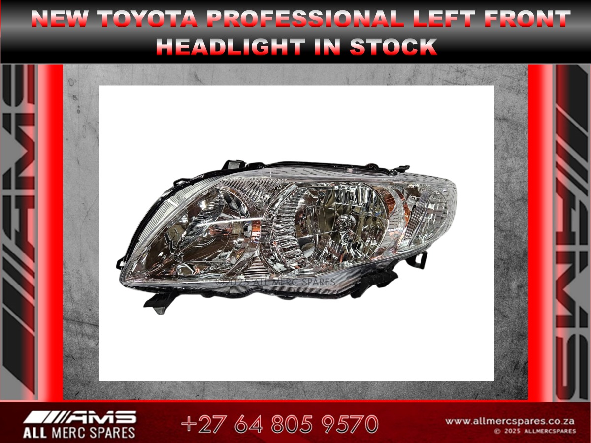 NEW TOYOTA PROFESSIONAL LEFT HEADLIGHT– IN STOCK