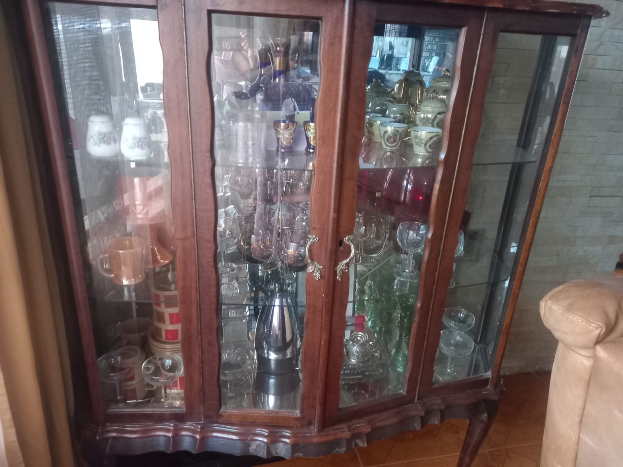 Antique Glass Display Cupboard