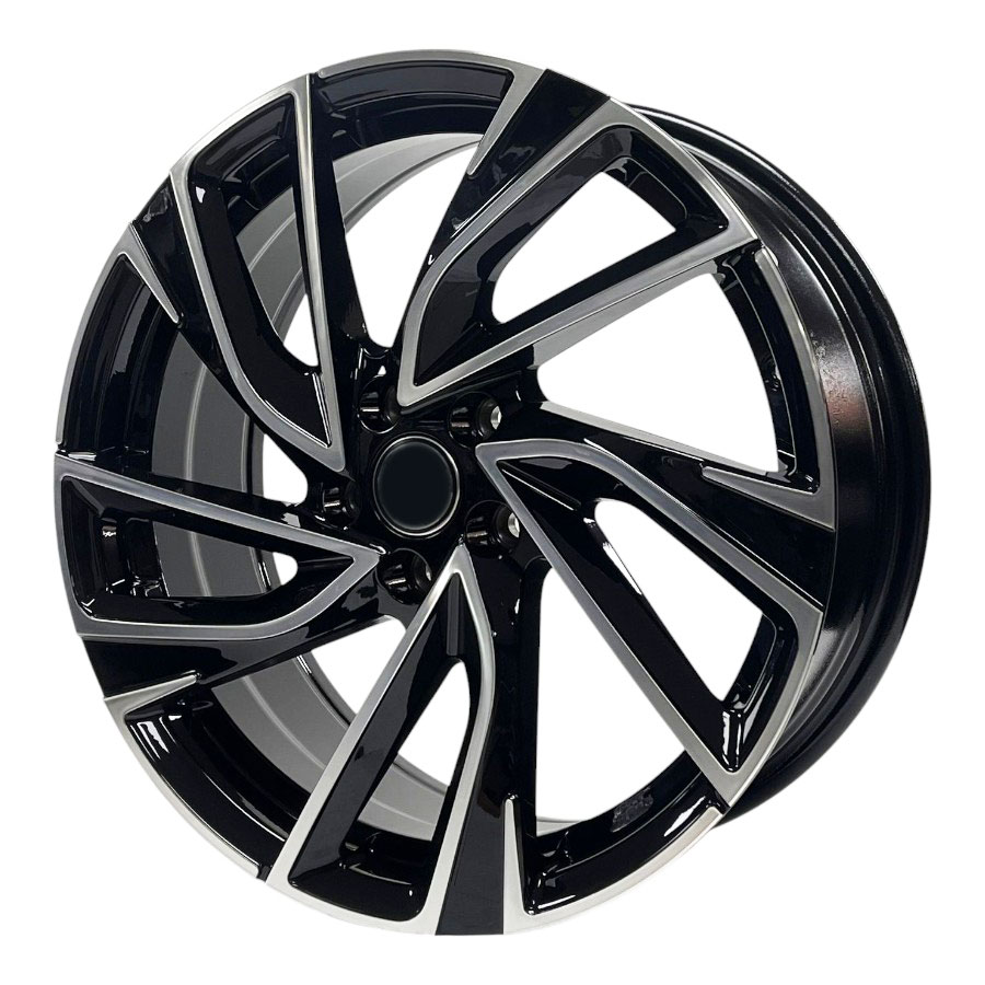 17″ Zoom VH2001 5/100 Black Machine Face Alloy Wheels