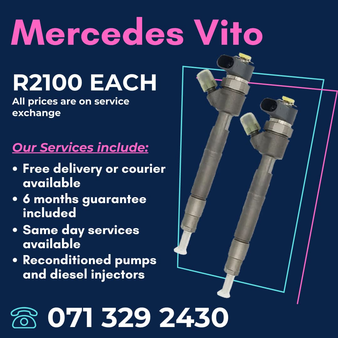 MERCEDES BENZ VITO DIESEL INJECTORS FOR SALE WITH WARRANTY ON - Private Seller MERCEDES BENZ VITO DIESEL INJECTORS FOR SALE WITH WARRANTY ON - Private Seller