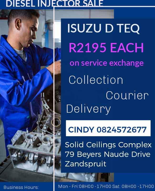 ISUZU D TEQ DIESEL INJECTORS - Private Seller ISUZU D TEQ DIESEL INJECTORS - Private Seller