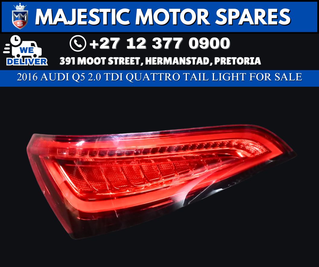 2016 Audi Q5 2.0 TDI Quattro Tail Light – Used - Private Seller 2016 Audi Q5 2.0 TDI Quattro Tail Light – Used - Private Seller