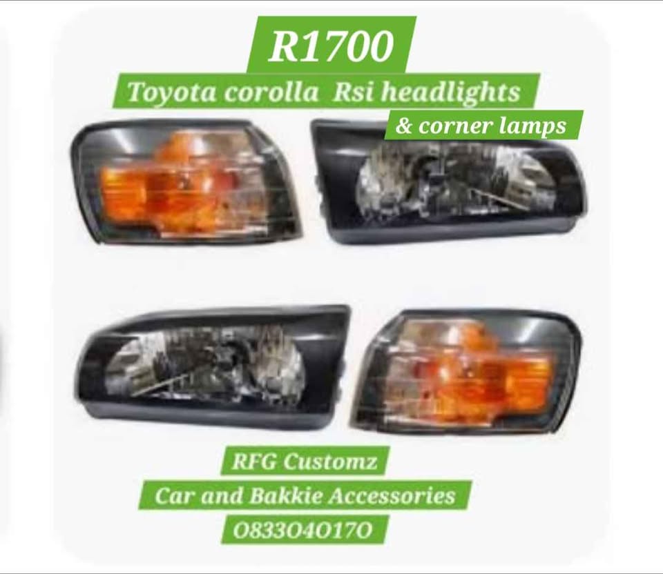 Toyota Corolla Rsi Headlights and corner lamps - Private Seller Toyota Corolla Rsi Headlights and corner lamps - Private Seller