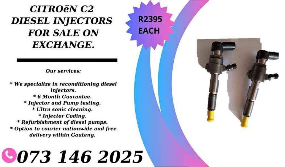 Citroen C2 Diesel Injectors for sale on exchange or to recon your own with 6months warranty - Private Seller Citroen C2 Diesel Injectors for sale on exchange or to recon your own with 6months warranty - Private Seller