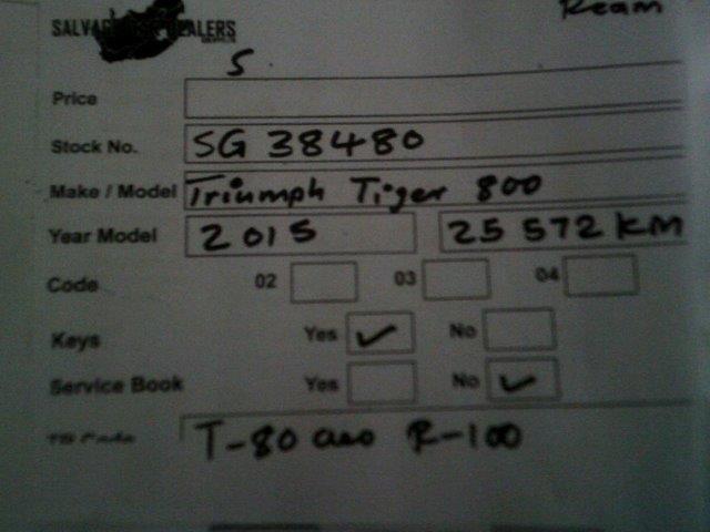 Used 2015 Triumph Tiger 800 - Private Seller Used 2015 Triumph Tiger 800 - Private Seller