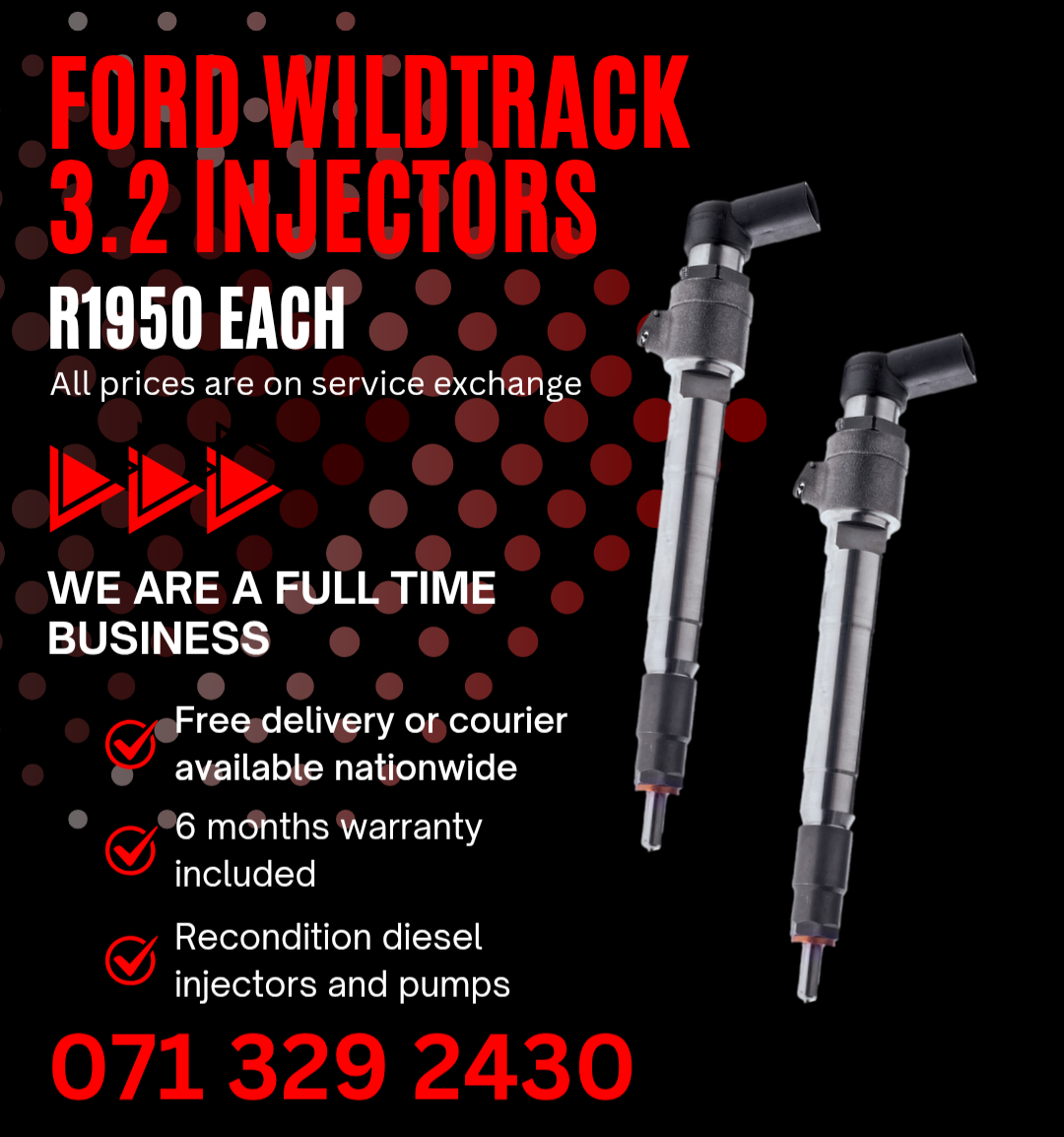 FORD WILDTRACK 3.2 INJECTORS FOR SALE WITH WARRANTY - Private Seller FORD WILDTRACK 3.2 INJECTORS FOR SALE WITH WARRANTY - Private Seller