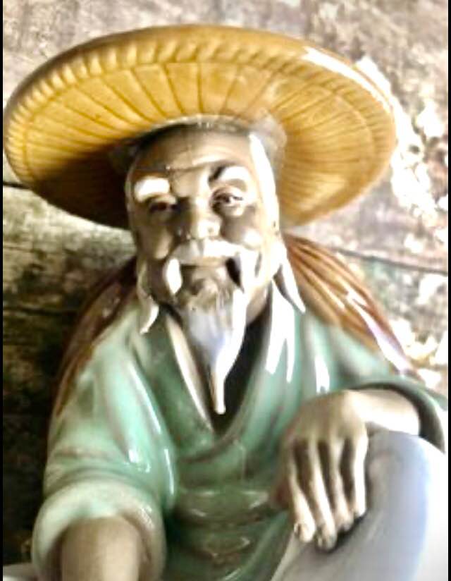 Chinese Mudman Figurine, Glazed or incense holder Chinese Mudman Figurine, Glazed or incense holder