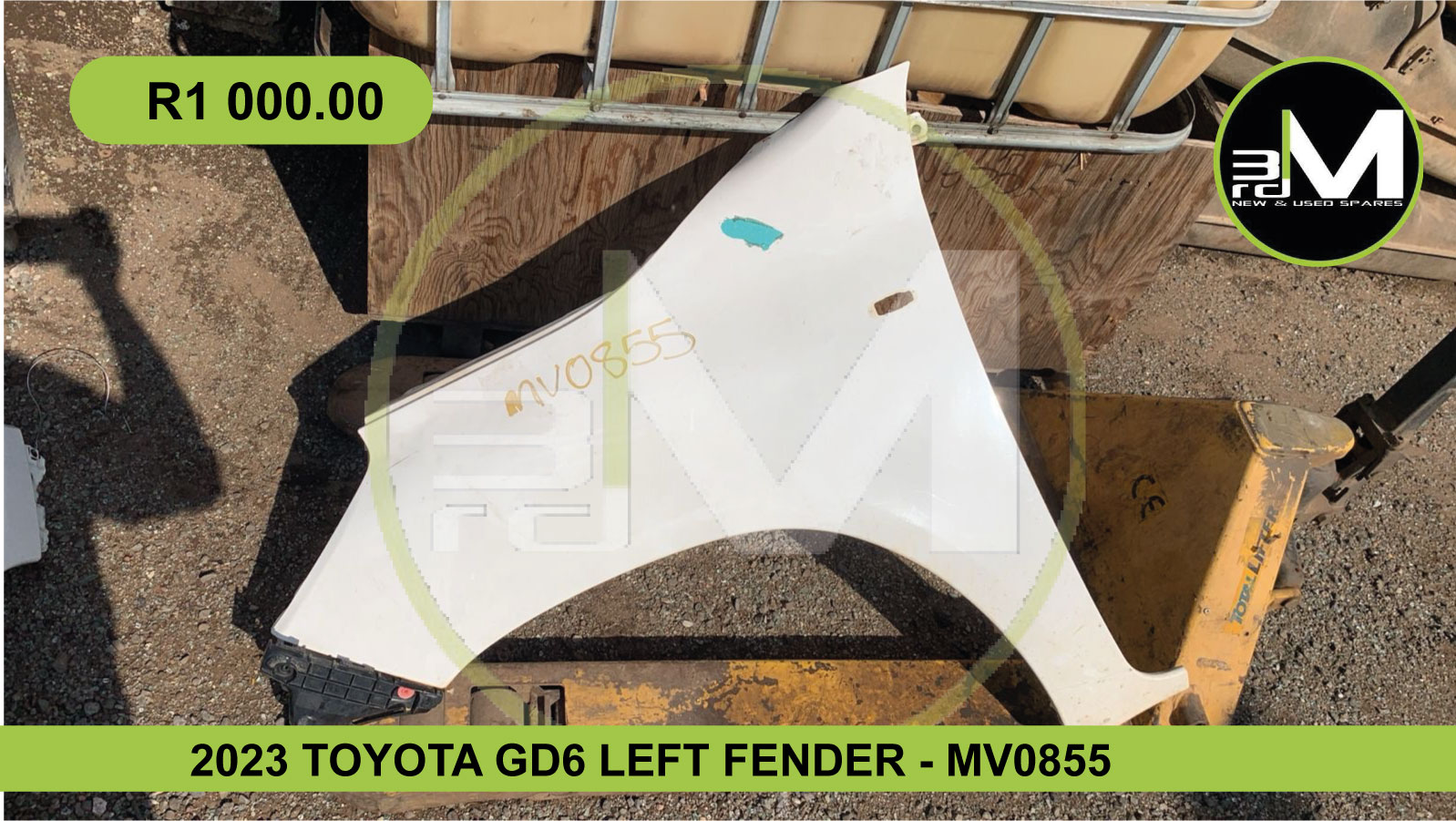 2023 TOYOTA GD6 LEFT WHITE FENDER - MV0855 - Private Seller 2023 TOYOTA GD6 LEFT WHITE FENDER - MV0855 - Private Seller