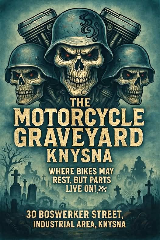 We have loads of Motorcycle parts available at The Motorcycle Graveyard – Knysna