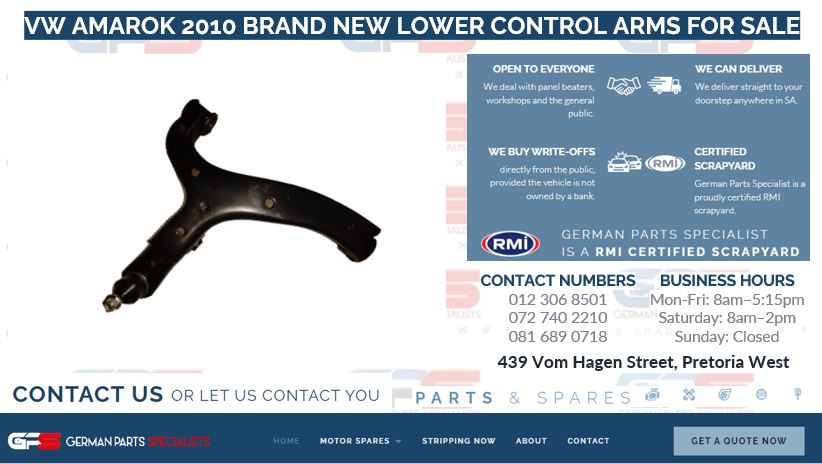 VW AMAROK 2010 BRAND NEW LOWER CONTROL ARMS FOR SALE - Private Seller VW AMAROK 2010 BRAND NEW LOWER CONTROL ARMS FOR SALE - Private Seller