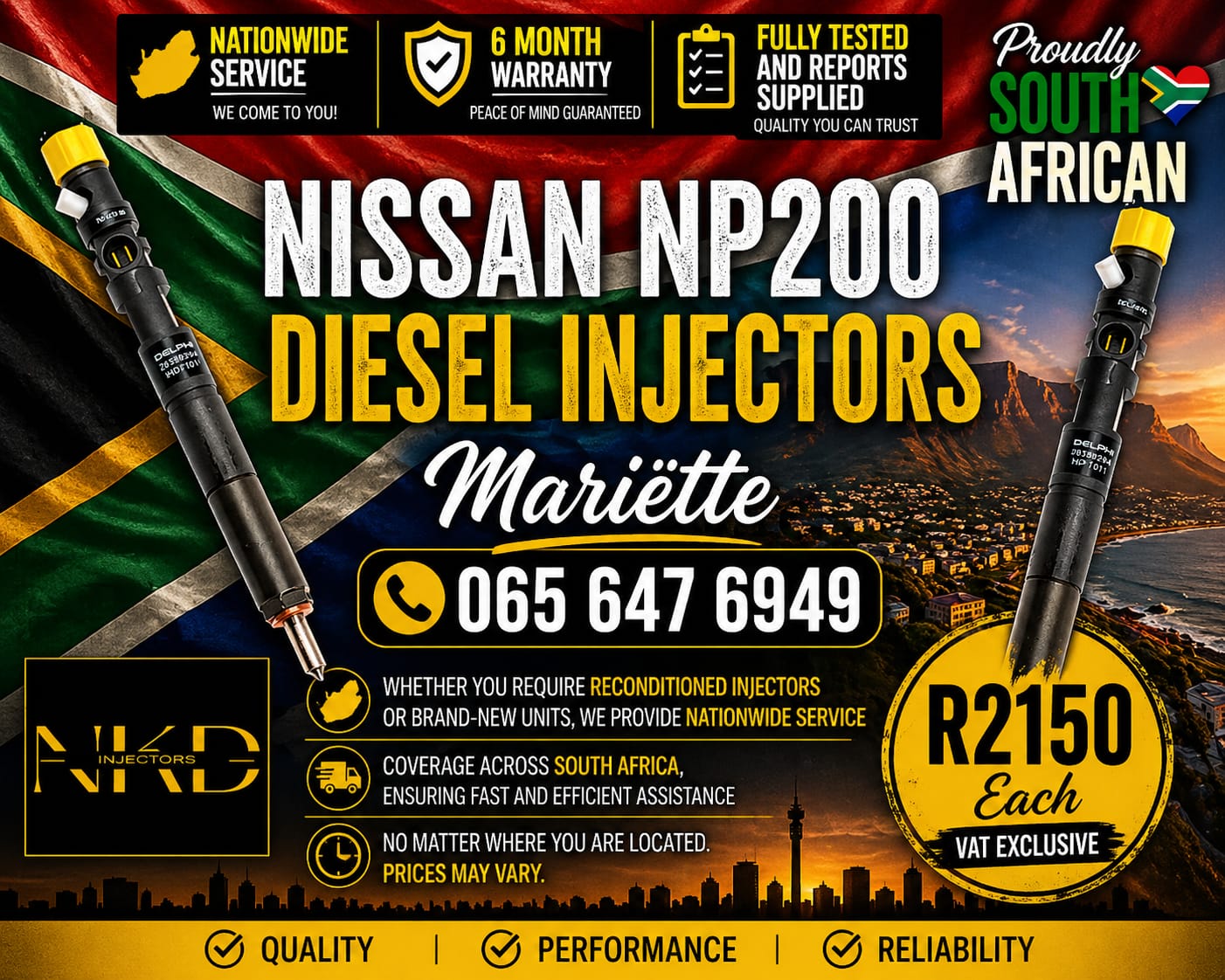 6 Months warranty NP200 1.5 DCI Injectors - Private Seller 6 Months warranty NP200 1.5 DCI Injectors - Private Seller