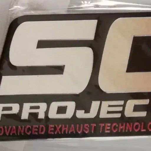 SC Projects aluminium heat resistant exhaust badge