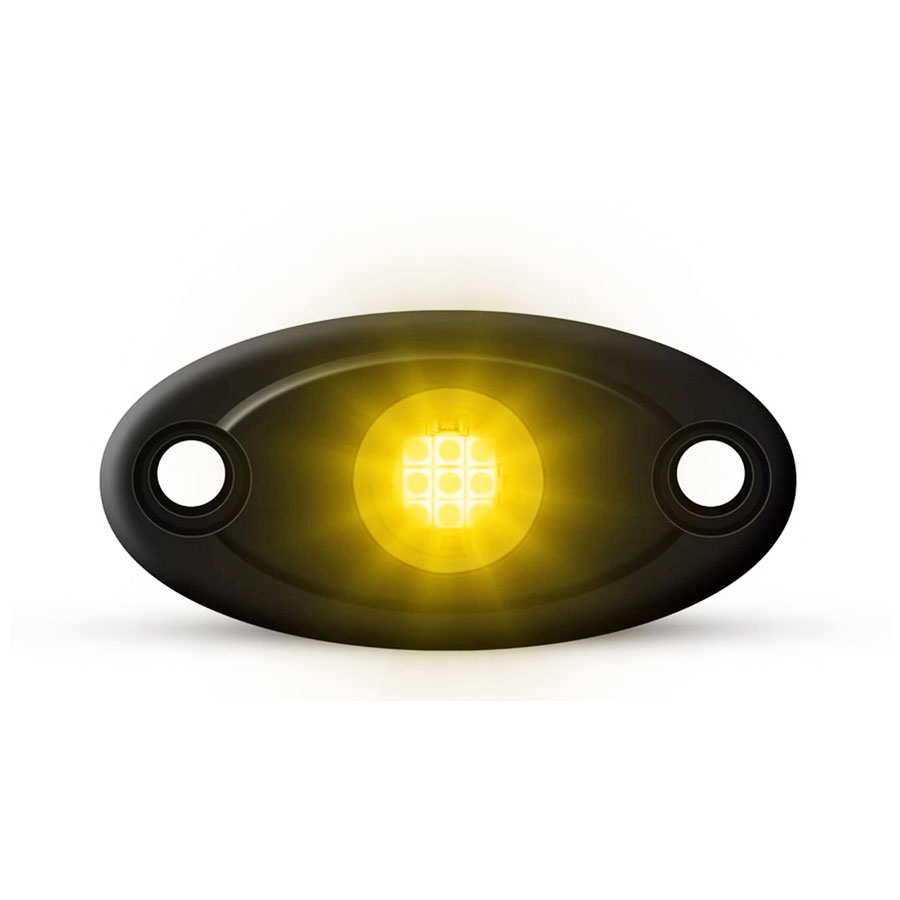 Universal Aluminium 9-LED Rocklights (Yellow) Universal Aluminium 9-LED Rocklights (Yellow)