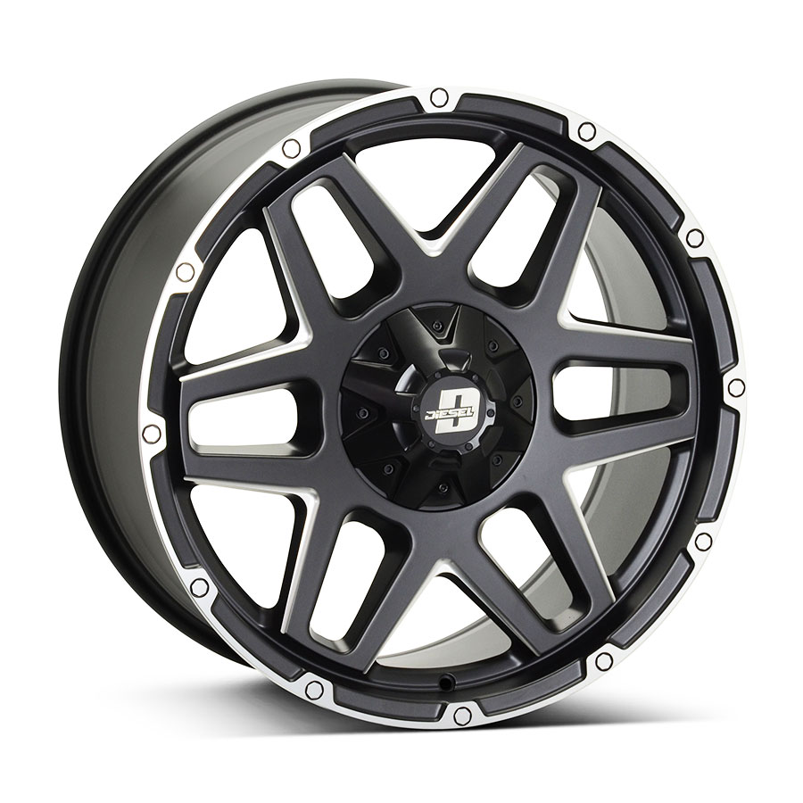 17″ SSW S375 Colorado 6/139 Matt Black with Silver Trim Alloy Wheels