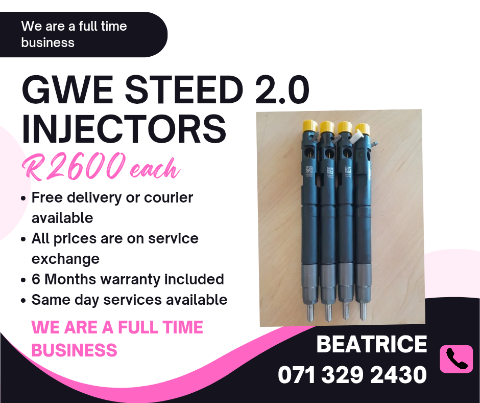 GWM STEED 2.0 INJECTORS FOR SALE WITH WARRANTY - Private Seller