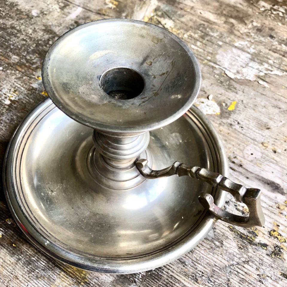 Metal Silver Candle Holder, Finger Ring Candlesticks, Gothic Chamber Stick