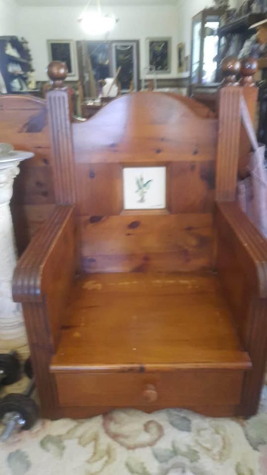 Antique Banco sillon sofa de Madera set
