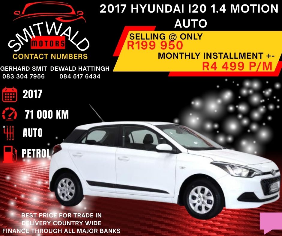 Used 2017 Hyundai i20 1.4 Motion auto - Private Seller Used 2017 Hyundai i20 1.4 Motion auto - Private Seller