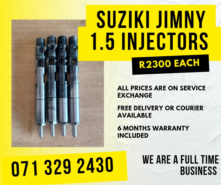 SUZIKI JIMNY 1.5 INJECTORS FOR SALE WITH WARRANTY - Private Seller SUZIKI JIMNY 1.5 INJECTORS FOR SALE WITH WARRANTY - Private Seller