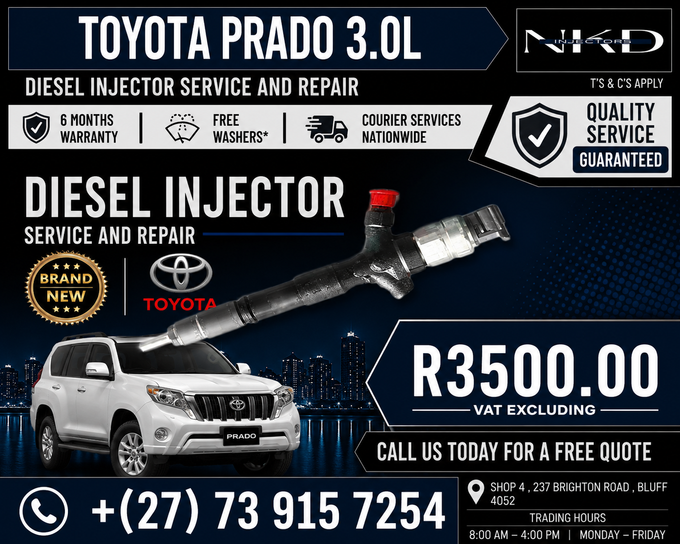 Injectors_For_A_(BRAND NEW)Toyota_Prado_3.0L - Private Seller Injectors_For_A_(BRAND NEW)Toyota_Prado_3.0L - Private Seller
