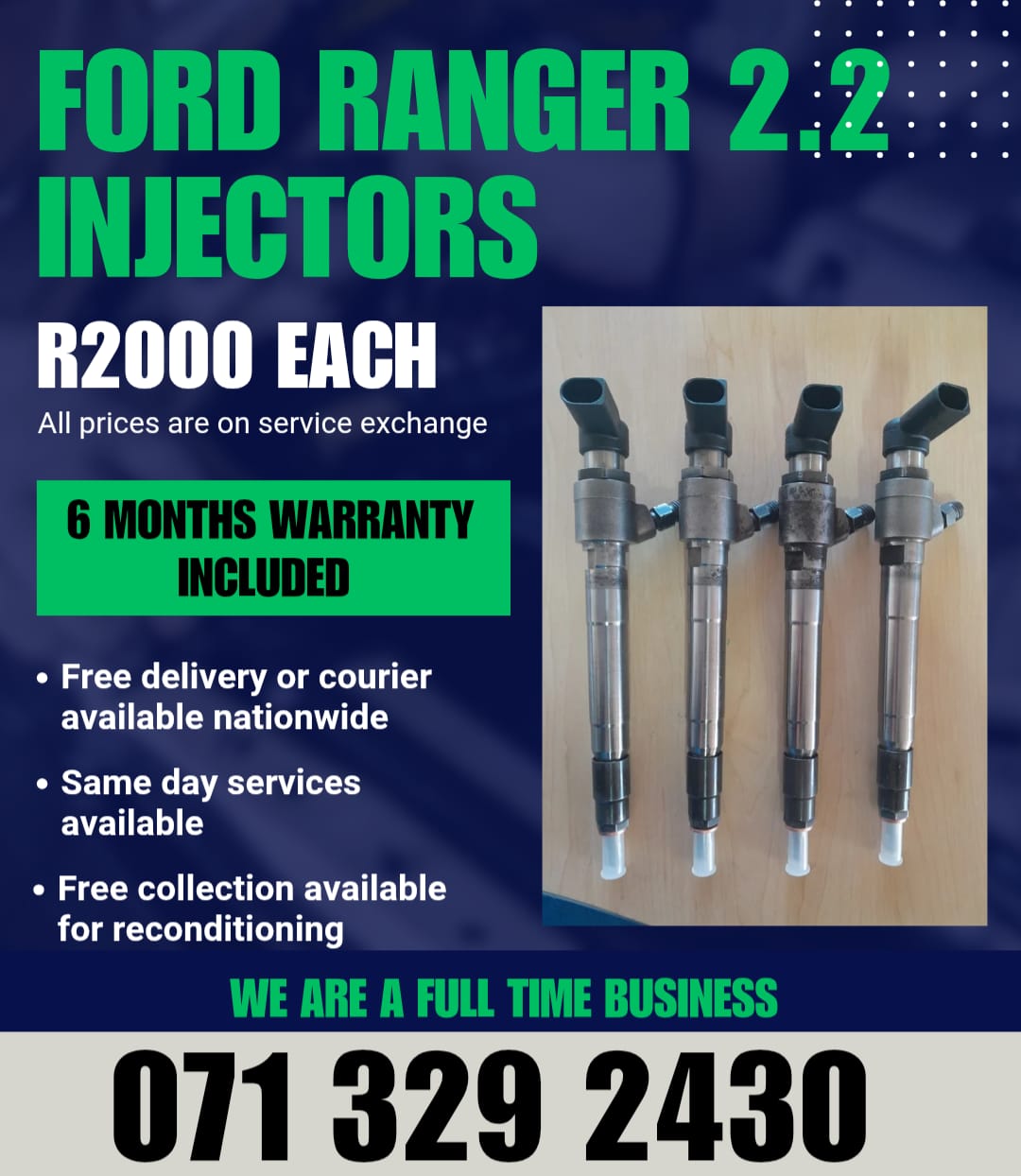 FORD RANGER 2.2 DIESEL INJECTORS FOR SALE WITH WARRANTY ON - Private Seller FORD RANGER 2.2 DIESEL INJECTORS FOR SALE WITH WARRANTY ON - Private Seller