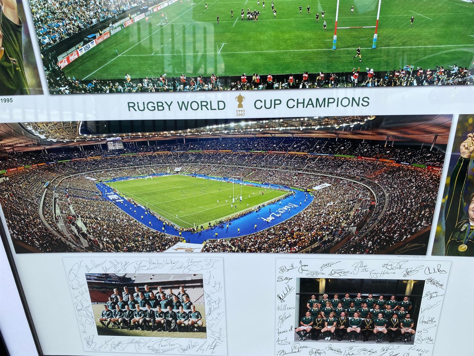 Very nice Rugby World Cup Champions 1995 & 2007 MSC Sports Memorabilia Very nice Rugby World Cup Champions 1995 & 2007 MSC Sports Memorabilia
