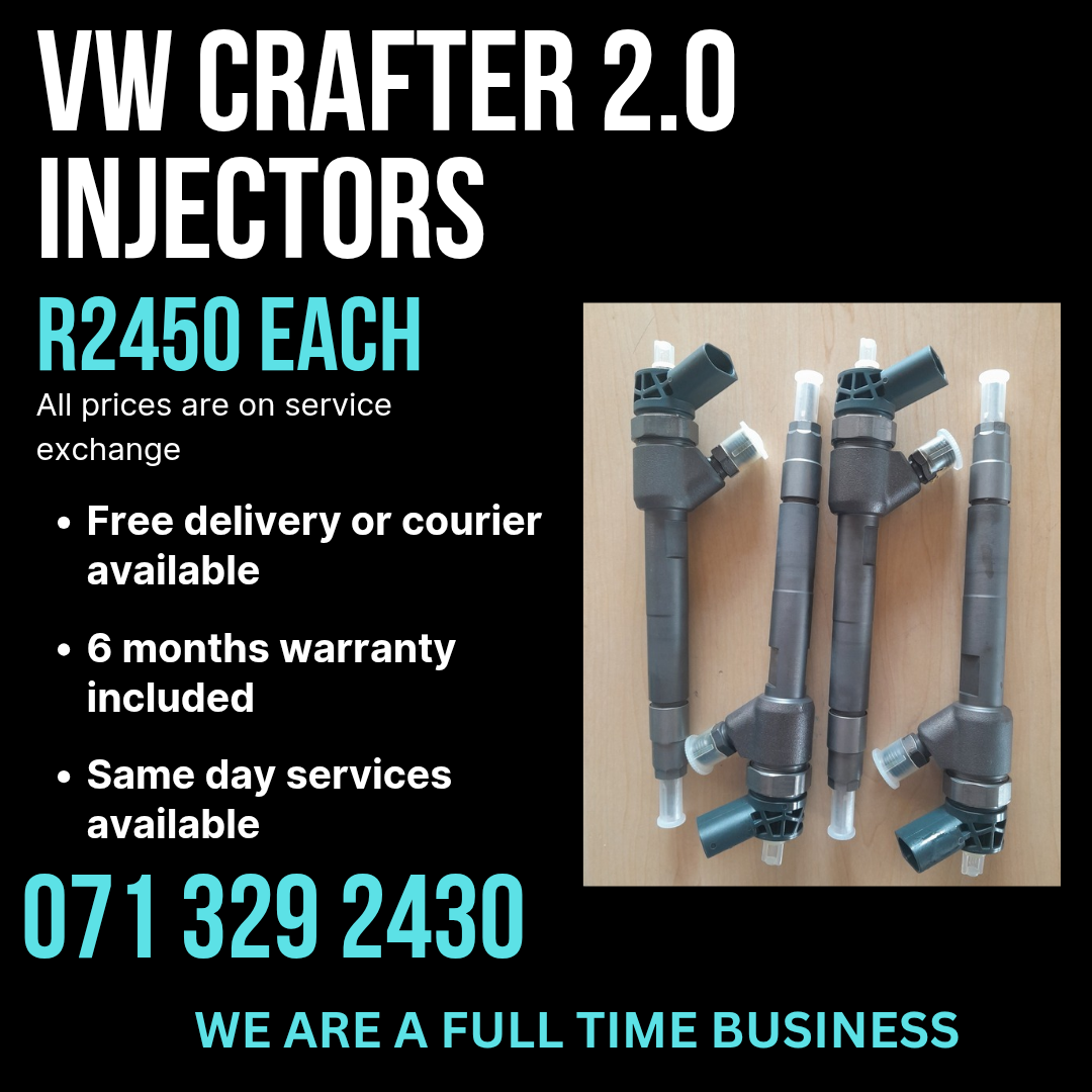 VW CRAFTER 2.0 INJECTORS FOR SALE WITH WARRANTY - Private Seller VW CRAFTER 2.0 INJECTORS FOR SALE WITH WARRANTY - Private Seller