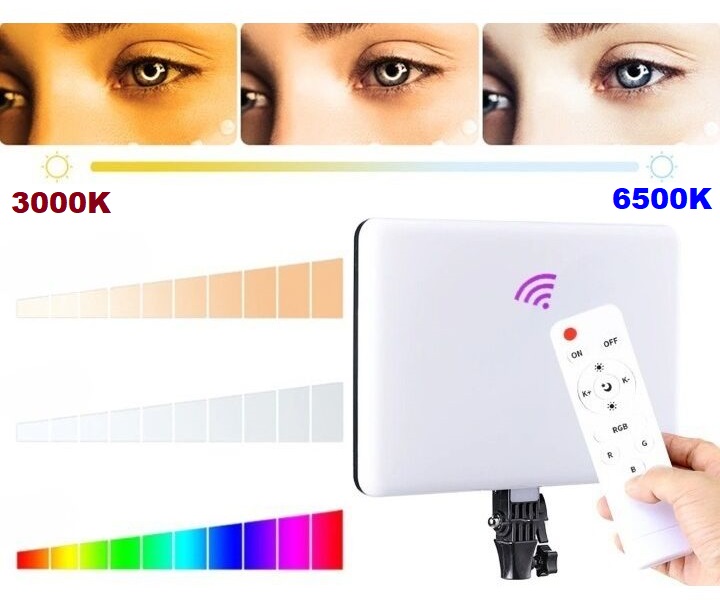 Professional Video & Photo MultiColour RGBW Remote Controlled LED Light Kit. NEW
