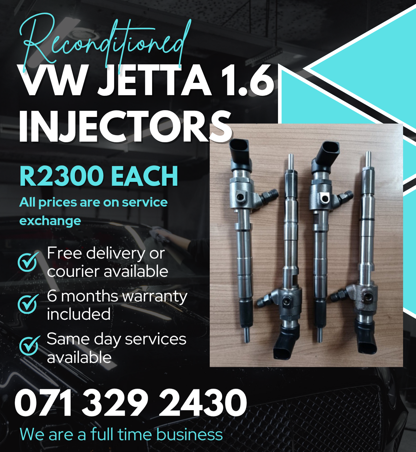 VW JETTA 1.6 DIESEL INJECTORS FOR SALE WITH WARRANTY - Private Seller VW JETTA 1.6 DIESEL INJECTORS FOR SALE WITH WARRANTY - Private Seller