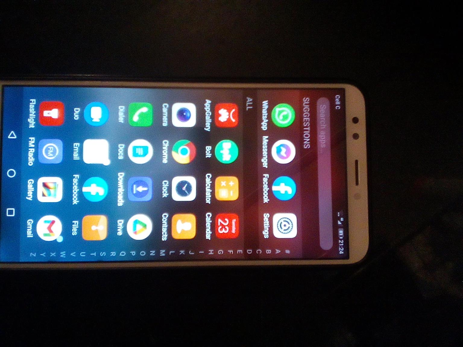 Huawei phone Y7 original box with sim remover keyer