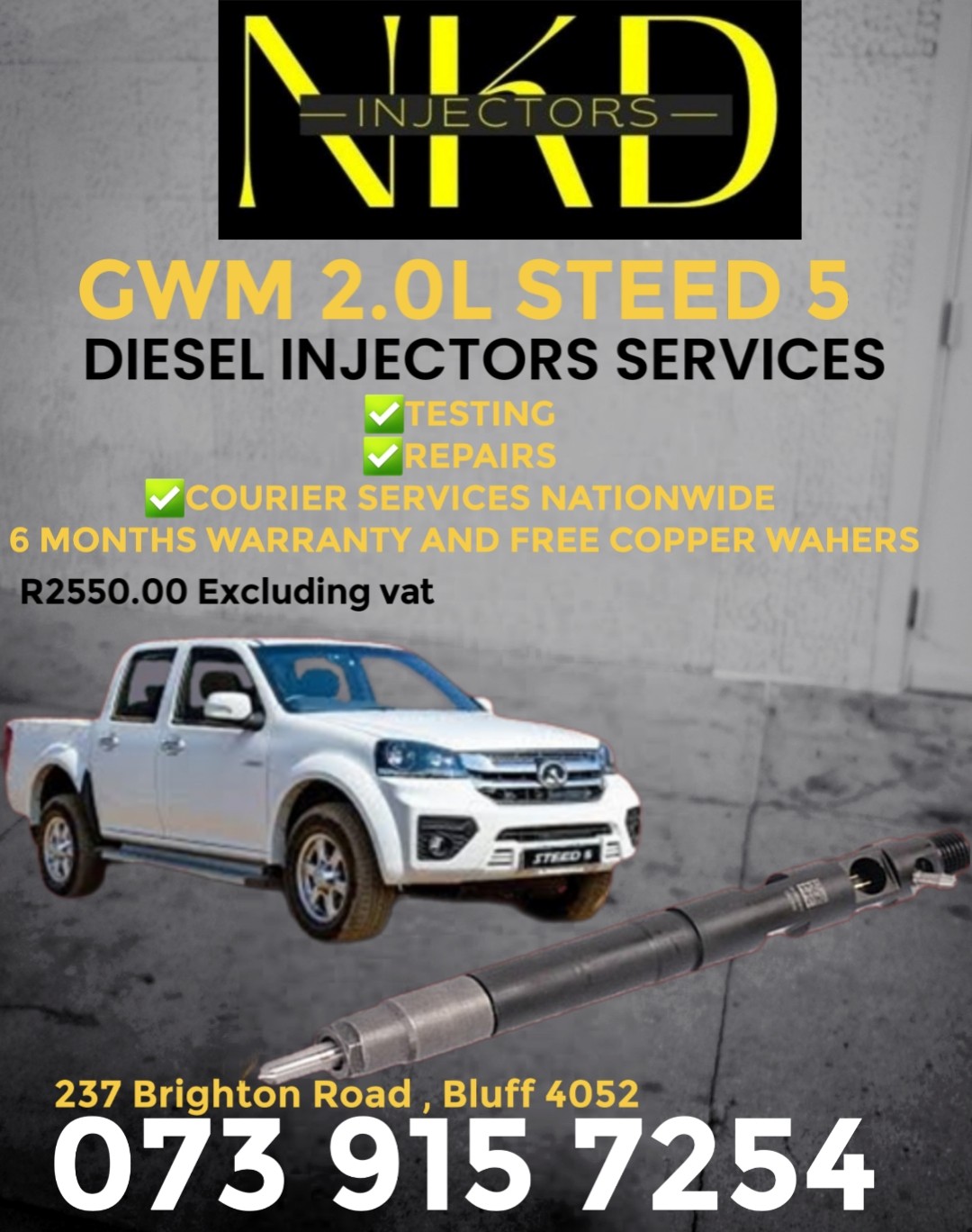 INJECTORS GWM 2.0L STEED 5 PRECISION TESTED - Private Seller INJECTORS GWM 2.0L STEED 5 PRECISION TESTED - Private Seller