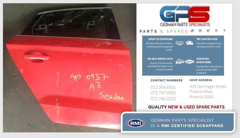 Audi A3 2015 Sedan used replacement door shells for sale - Private Seller