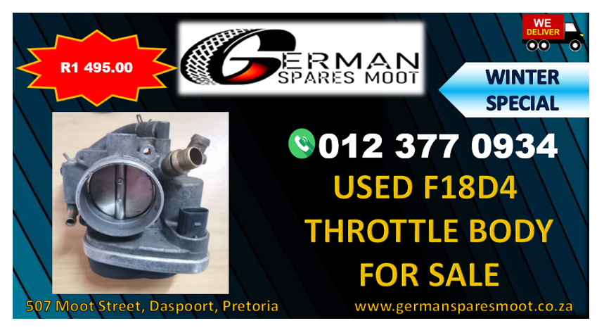 WINTER SPECIAL - (USED) Chev Cruze / Chev Orlando F18D4 Throttle Body - Private Seller