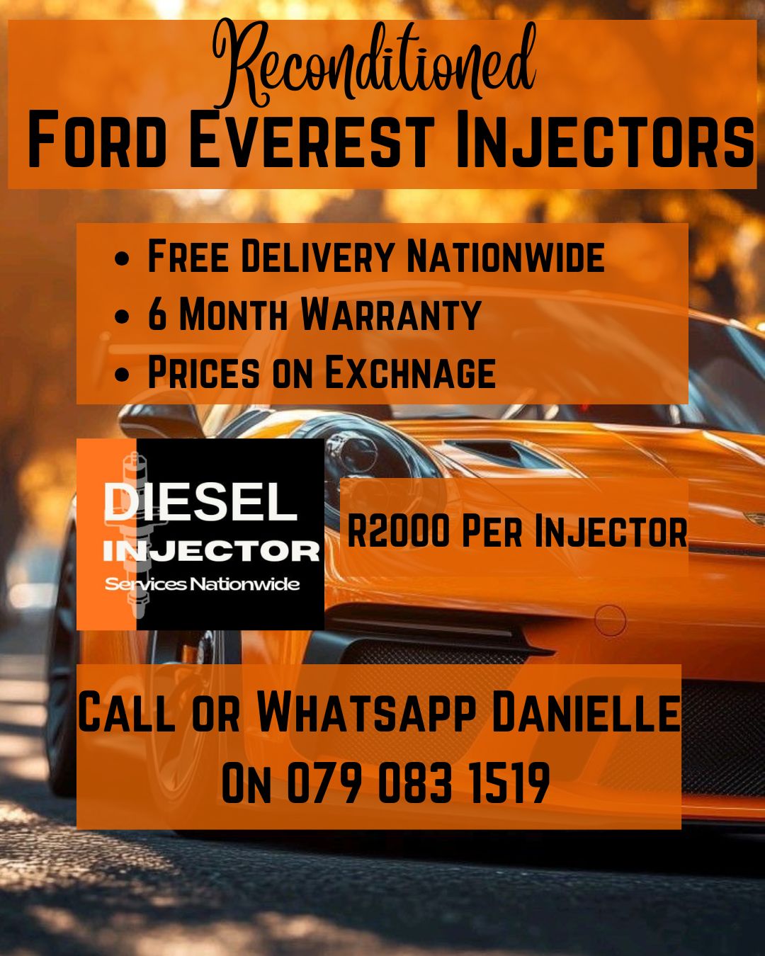 FORD EVEREST INJECTORS FOR SALE WITH WARRANTY INCLUDED - Private Seller FORD EVEREST INJECTORS FOR SALE WITH WARRANTY INCLUDED - Private Seller