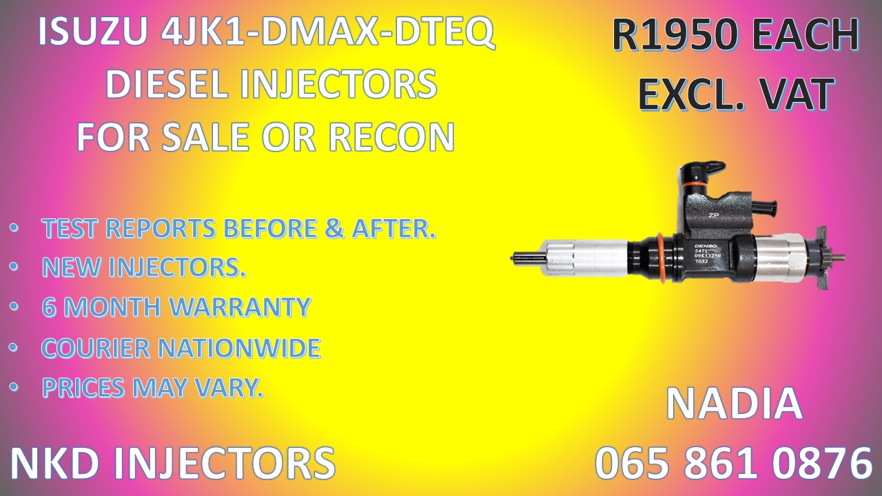 DIESEL INJECTORS FOR SALE FOR ISUZU 4JK1-DMAX-DTEQ. FAST DELIVERY - Private Seller DIESEL INJECTORS FOR SALE FOR ISUZU 4JK1-DMAX-DTEQ. FAST DELIVERY - Private Seller