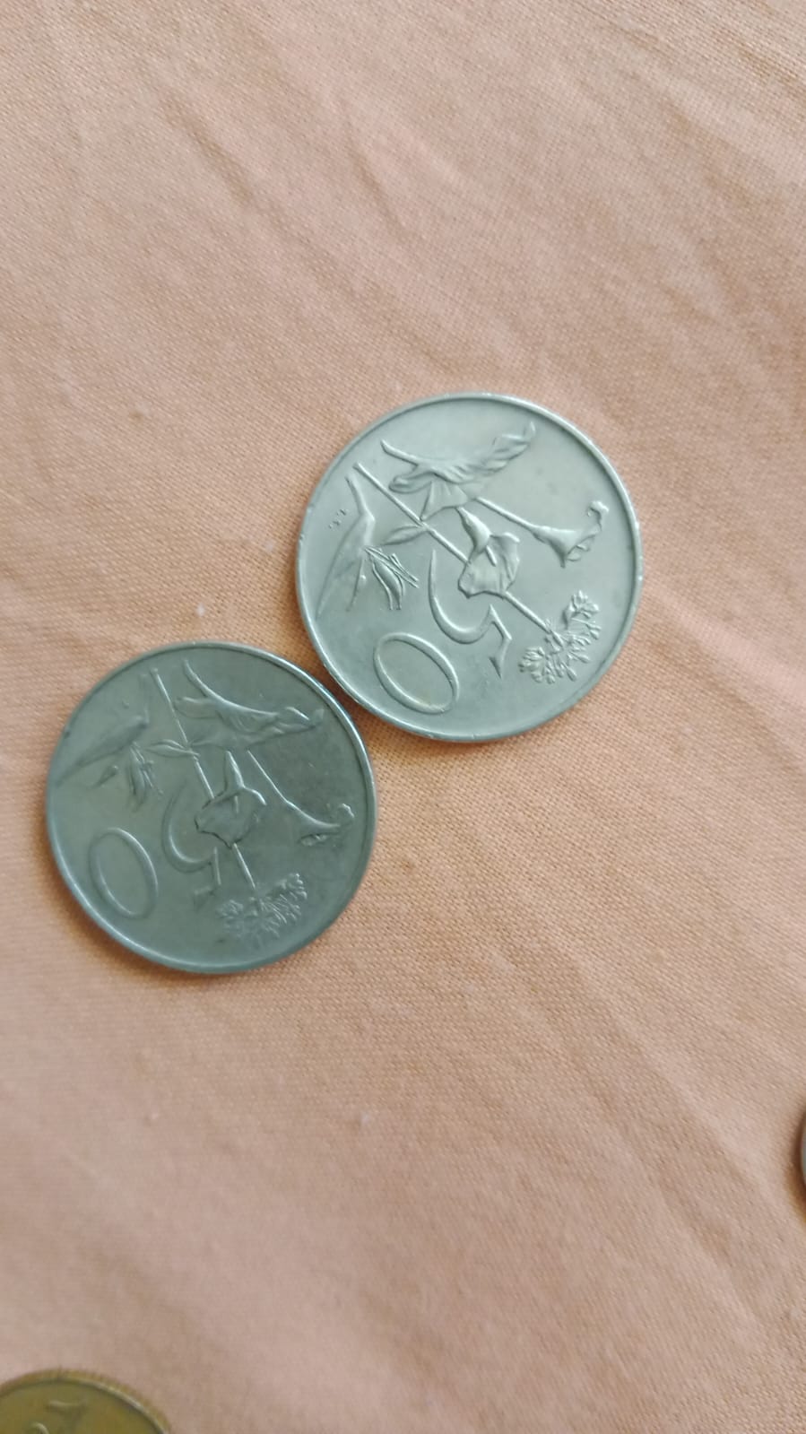Old South African Coins dated from 1973 to 1990
