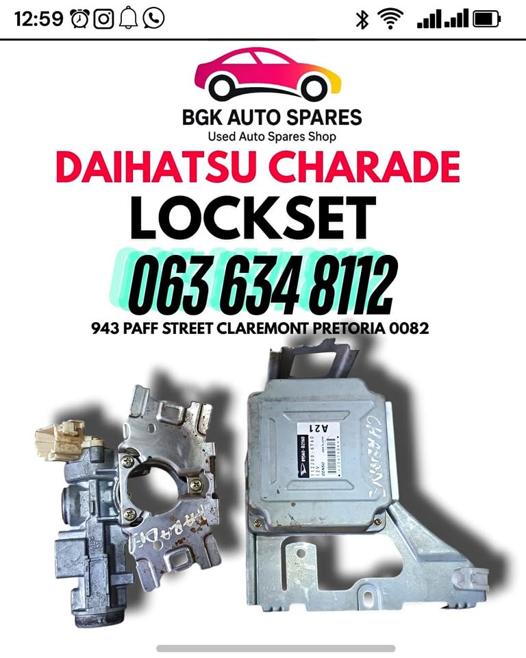 Daihatsu charade lockset We have more spares - Private Seller