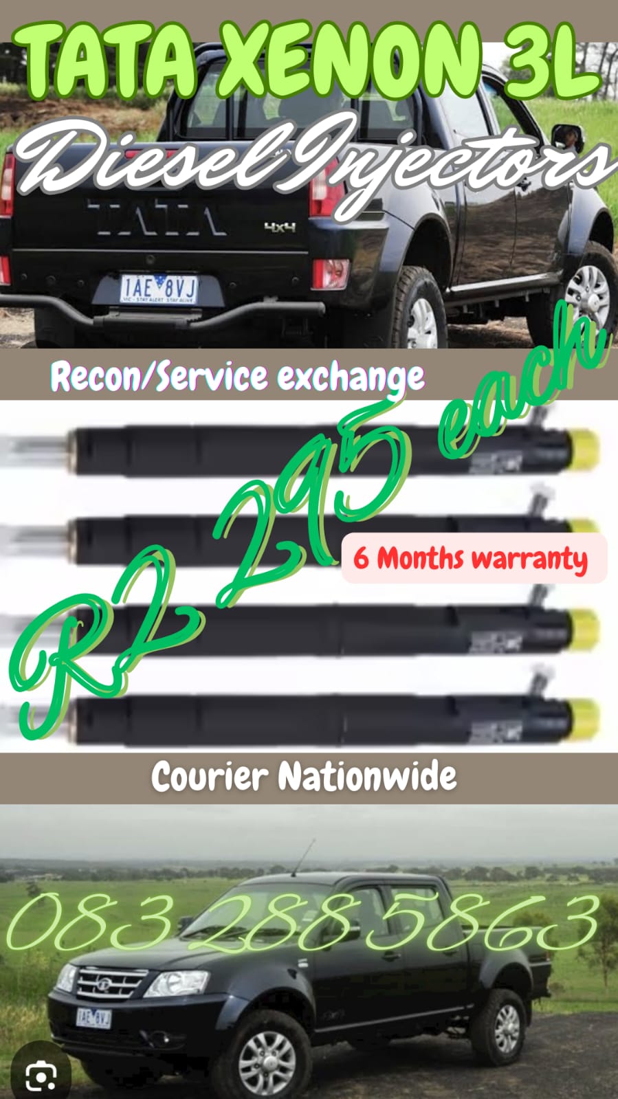 Tata XENON 3l Diesel Injectors - Private Seller