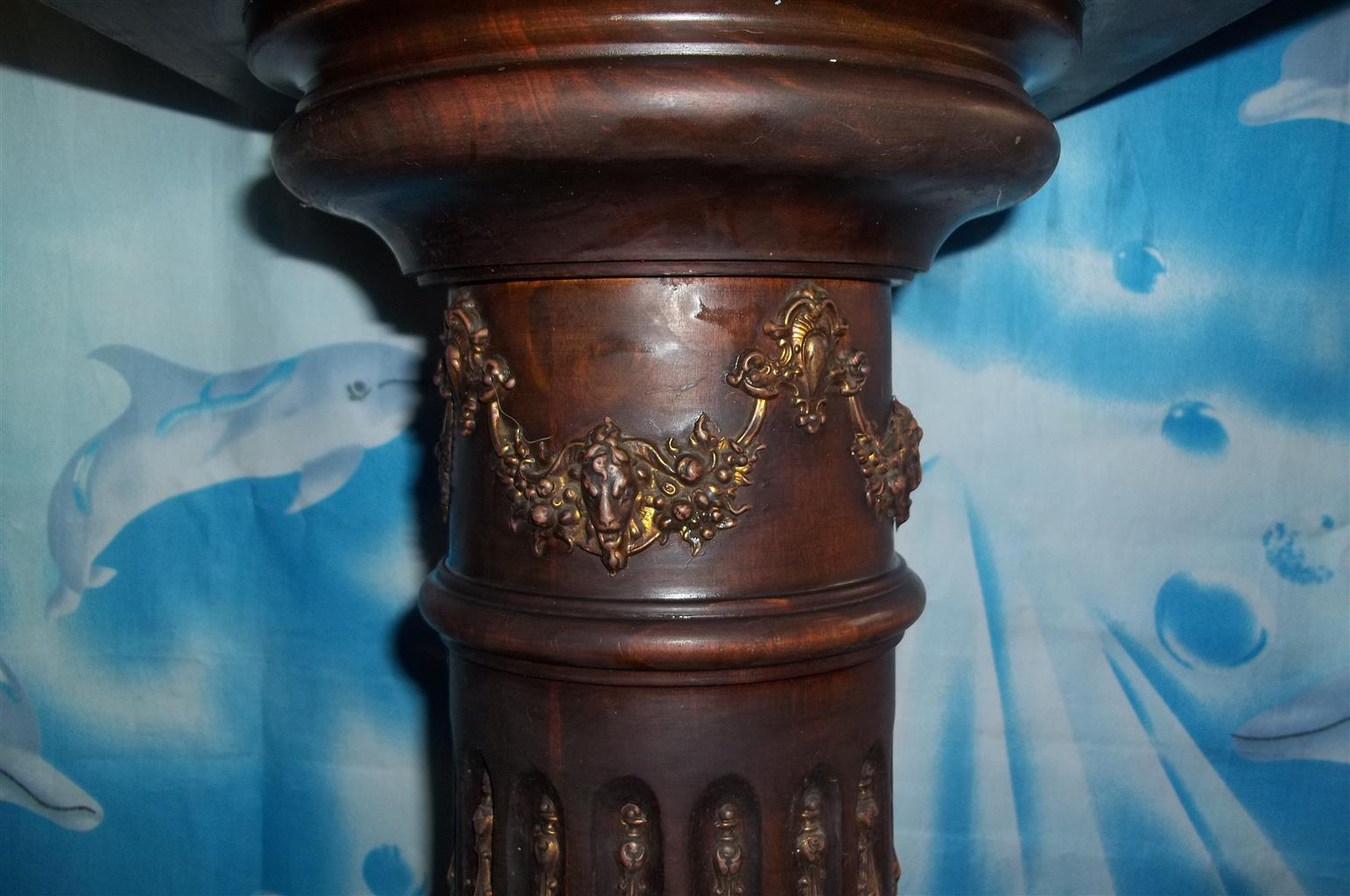 Antique Pedestal /Antique Clock Face