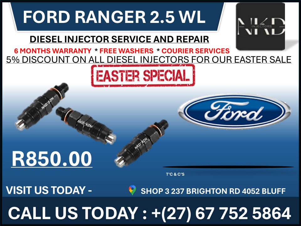Ford Ranger 2.5 WL Diesel Injectors on recondition - Private Seller Ford Ranger 2.5 WL Diesel Injectors on recondition - Private Seller