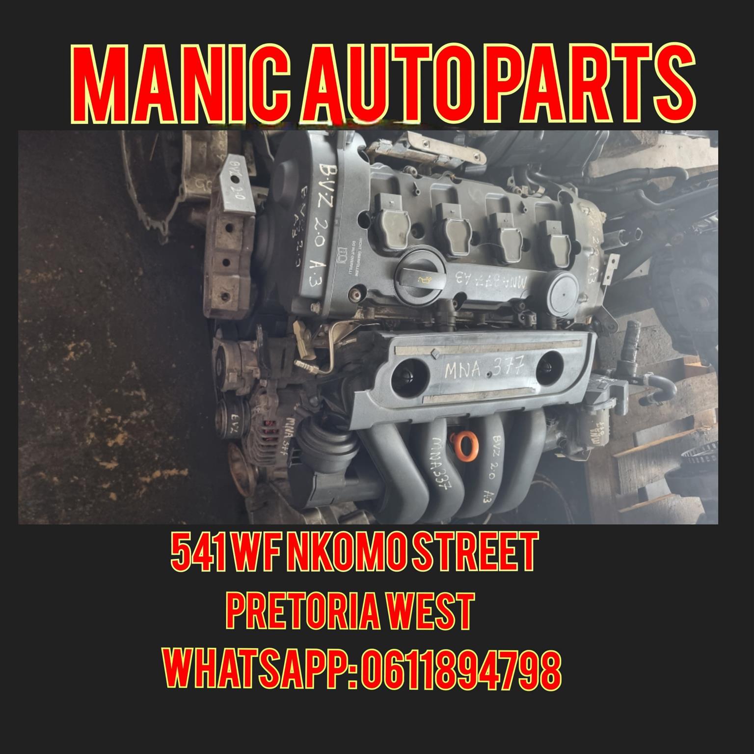 AUDI A3 BVZ 2.0 L ENGINE - Private Seller AUDI A3 BVZ 2.0 L ENGINE - Private Seller