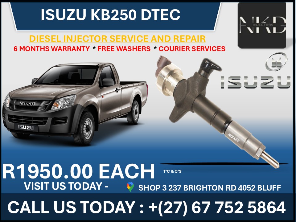 Isuzu KB250 Dtec Diesel injectors - Private Seller Isuzu KB250 Dtec Diesel injectors - Private Seller