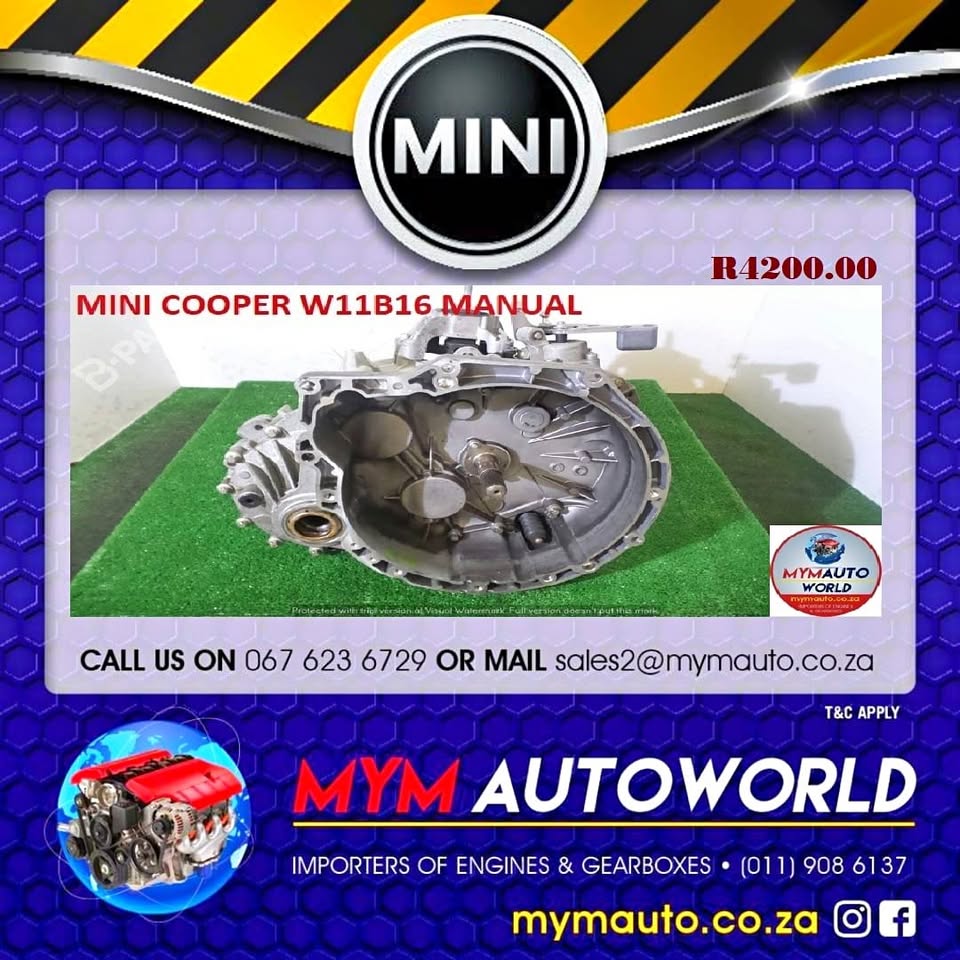 MYM IMPORTERS OF USED MINI COOPER W11B16 MANUAL GEARBOX - Private Seller MYM IMPORTERS OF USED MINI COOPER W11B16 MANUAL GEARBOX - Private Seller