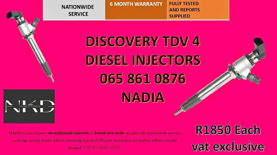 DISCOVERY TDV 4 DIESEL INJECTORS FOR SALE - Private Seller DISCOVERY TDV 4 DIESEL INJECTORS FOR SALE - Private Seller
