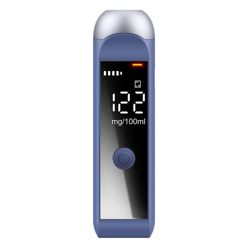 Portable Alcohol Tester High-Accuracy LCD Non-Contact Breathalyzer (blue) Portable Alcohol Tester High-Accuracy LCD Non-Contact Breathalyzer (blue)